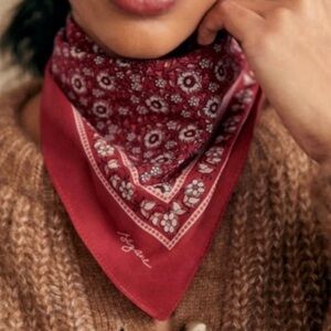 Sézane Organic Cotton Gaston Scarf in Terracotta
